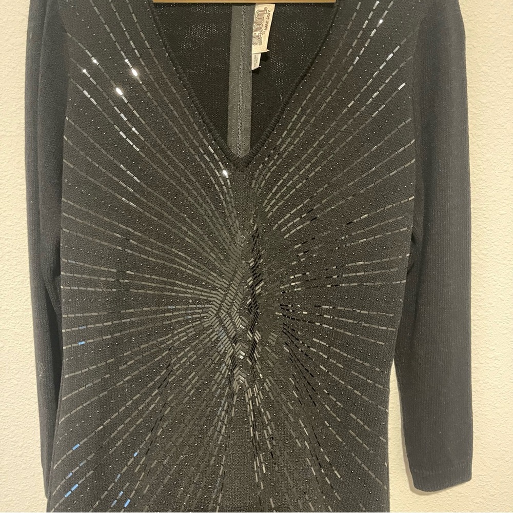 Vintage St. John Beaded Dress sz 8 1970s Sheath Knit Evening Heritage Formal - Picture 6 of 10